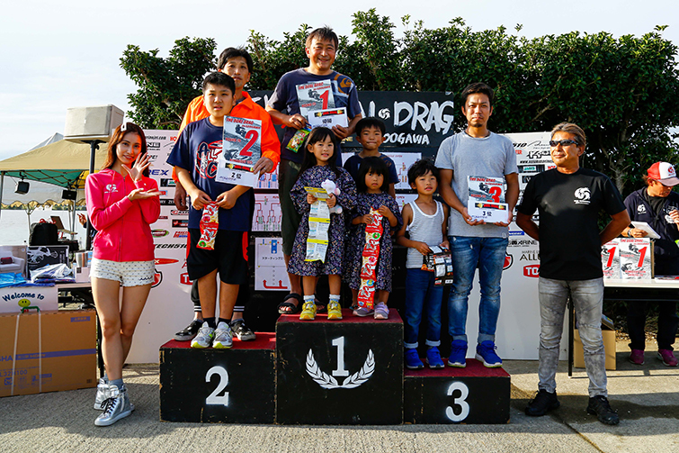 デュアルドラッグ第19戦、ランナバウト105クラス、表彰式